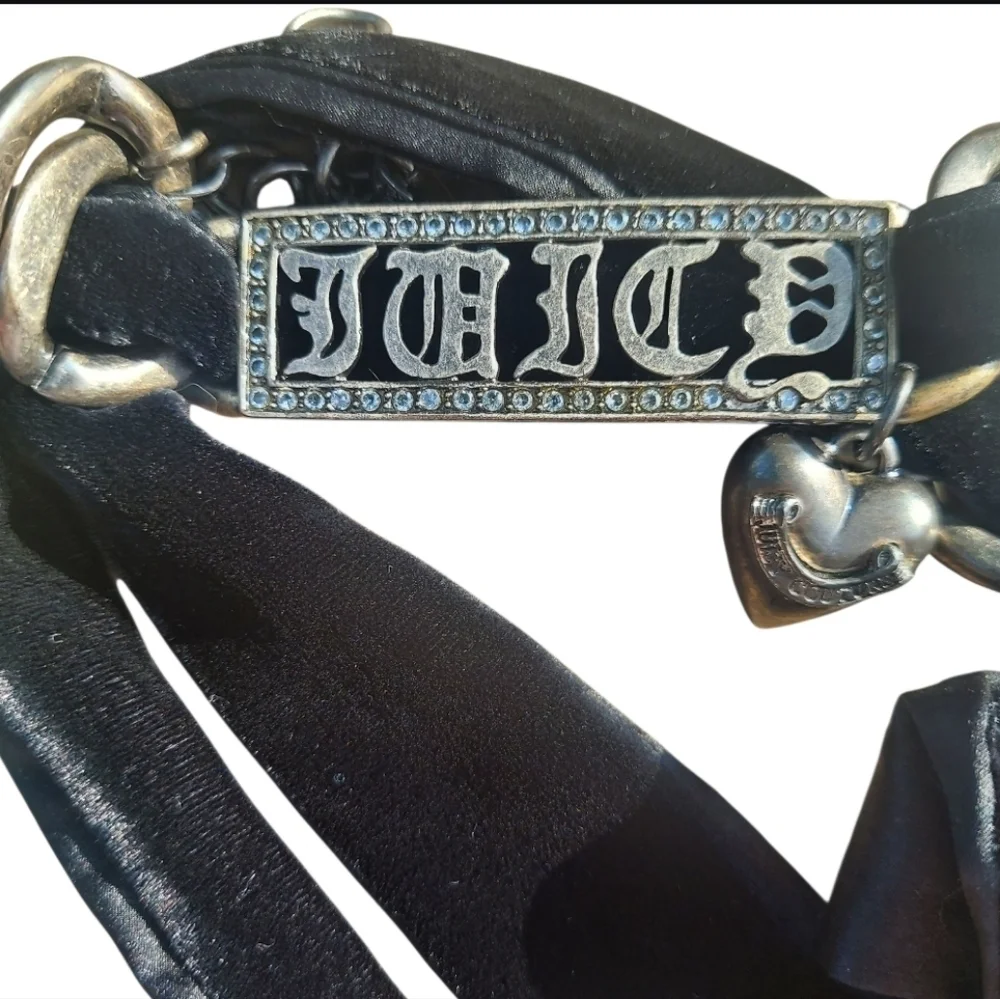 Rare Vintage Juicy Couture Black Velvet Chain Belt